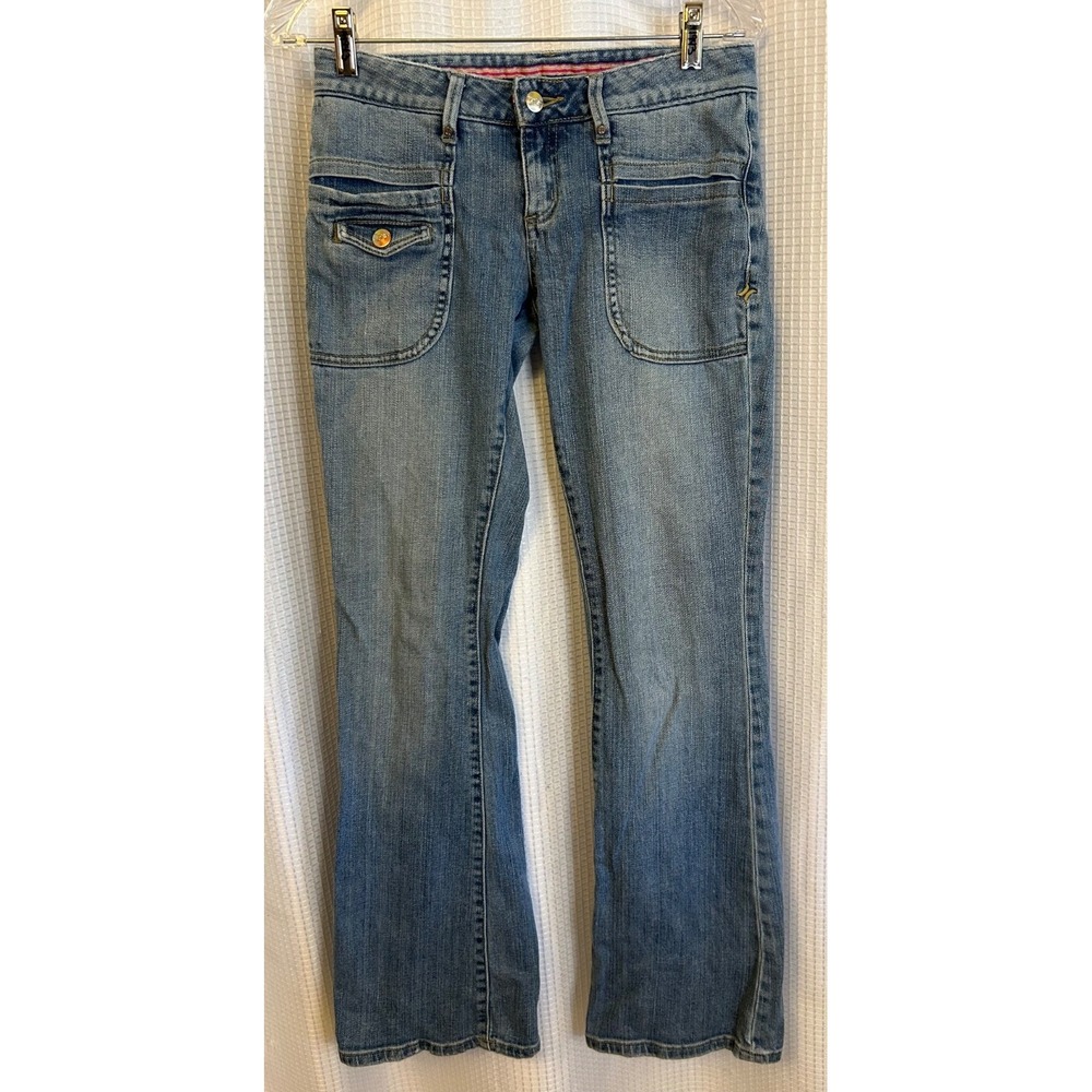 Hurley Womens Medium Rinse Low Rise Flare Jeans Size 5 Y2K